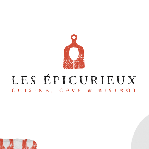 Logo design graphique restaurant Les épicurieux