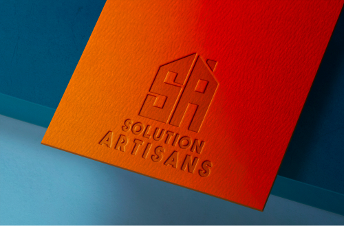 mockup solution artisans création logo Brest