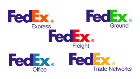 Logo Fedex déclinaisons design