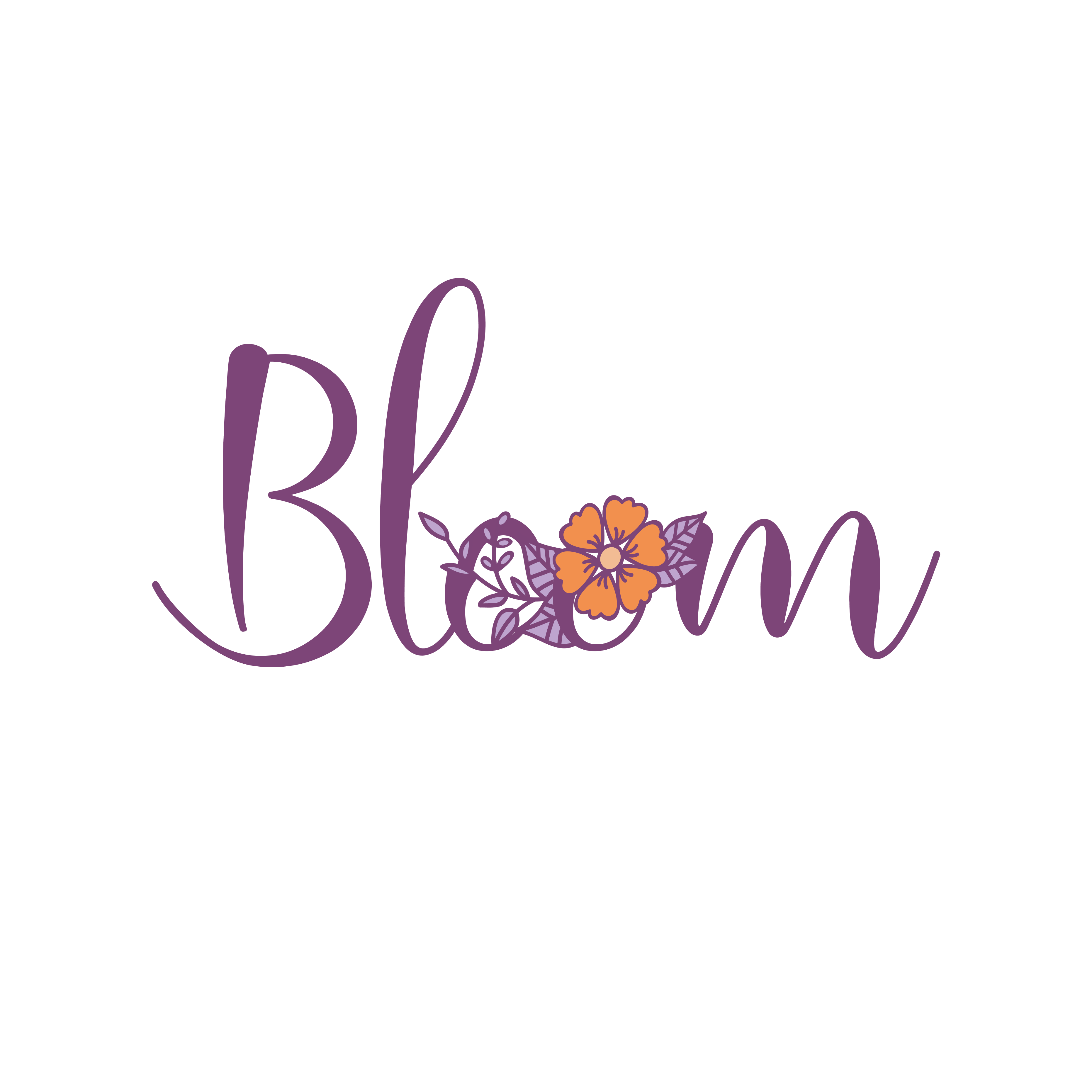 Décorations florales Bloom logo identité visuelle